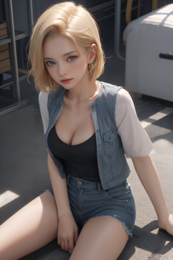 AIGC, Android 18, 美丽, 乳房, 分裂, 角色扮演