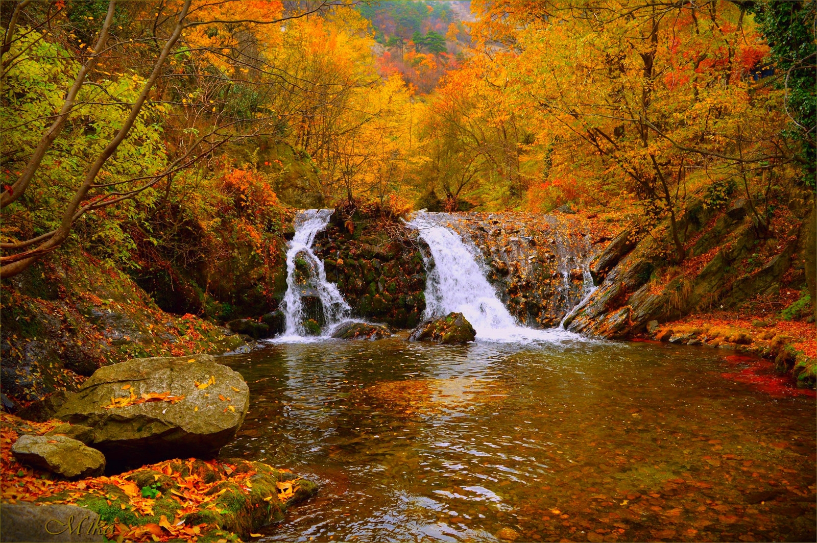 Natur, Wasserfall, Herbst, Fluss, fallen