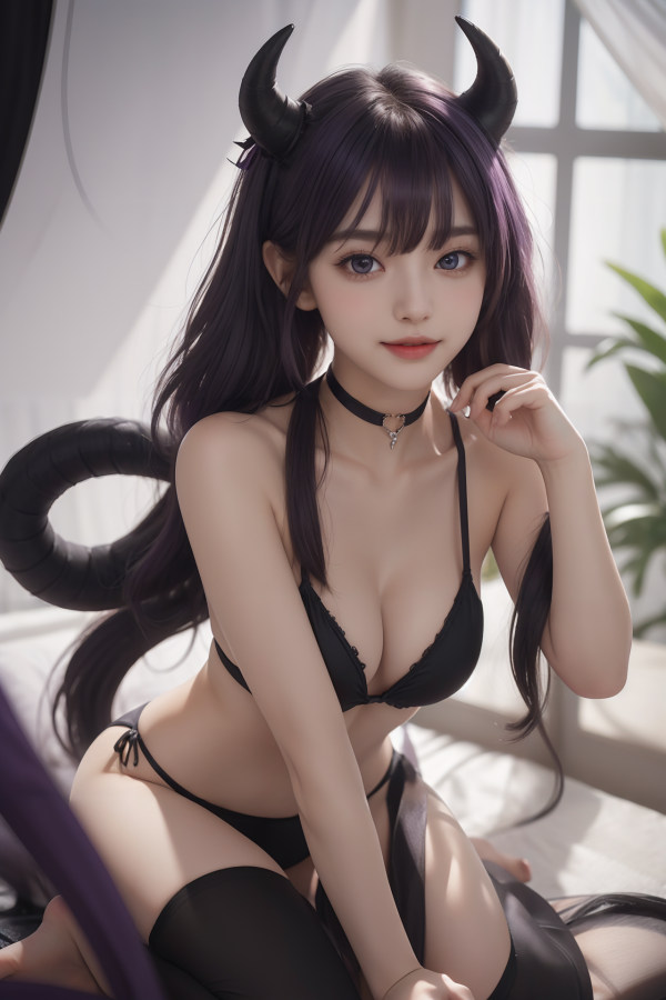 ai art,AI Girl,AIGC,bikini,Bikini noir,Sein