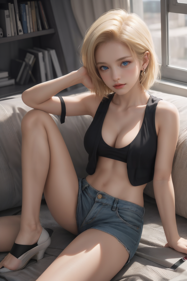 AIGC, Android 18, 美丽, 乳房, 分裂, 角色扮演