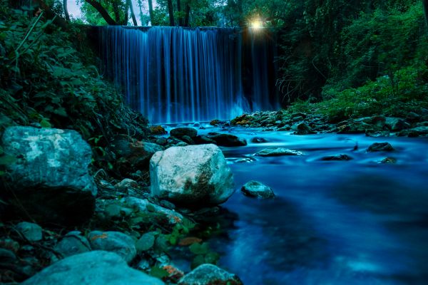 水,Wallpaper HD of nature,景观,岩石,瀑布,河