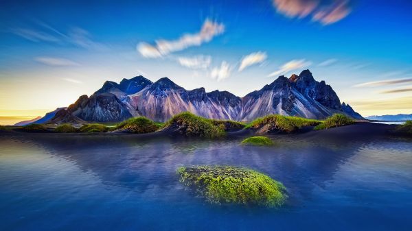 Strand,uklarhet,felt,HDR,Island,eksponering