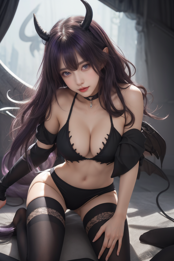 ai art,AI Girl,AIGC,bikini,Biquíni preto,Peito