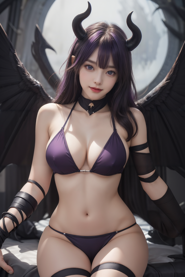 ai art,AI Girl,AIGC,bikini,Bikini noir,Sein