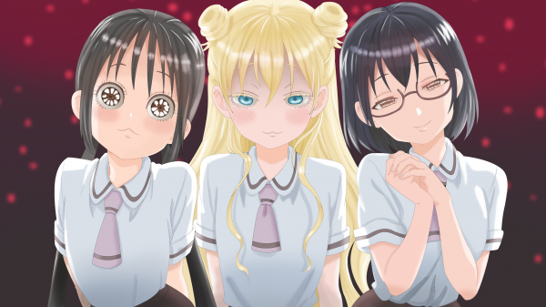 момичета,Asobi Asobase,аниме,девическо училище,три,Hanako Honda