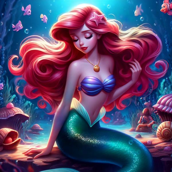 embaixo da agua,Ariel,bonita,sereia