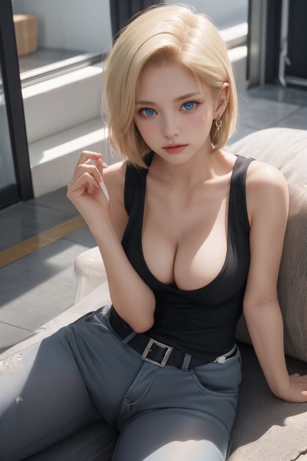 AIGC, Android 18, 美丽, 乳房, 分裂, 角色扮演