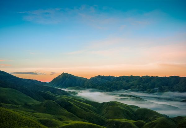 空,ナチュラル,雲,雰囲気,水資源,山