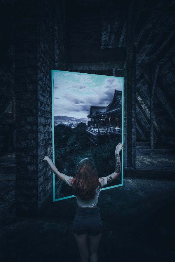 blue,portal,background,chill,Japan,model