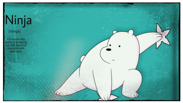 Vi Bare Bears,hvit bjørn,Ninja,illustrere,Ahmed Fatso,rektangel