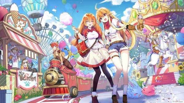 varmluftballon,anime,Fun Fair,fedt nok,Anime piger,tog