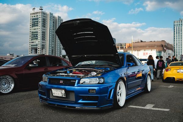 mobil,stance cars,Nissan,Nissan Skyline R34,Fotobros