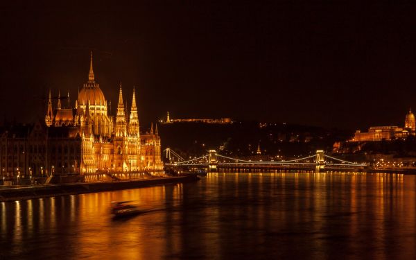 kota,Cityscape,malam,refleksi,kaki langit,malam