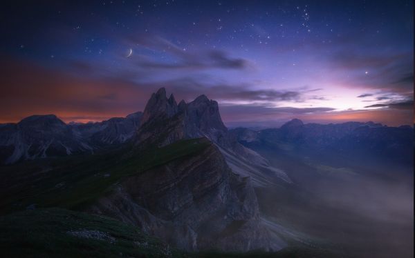 panorama,Itália,Colina,natureza,noite,espaço