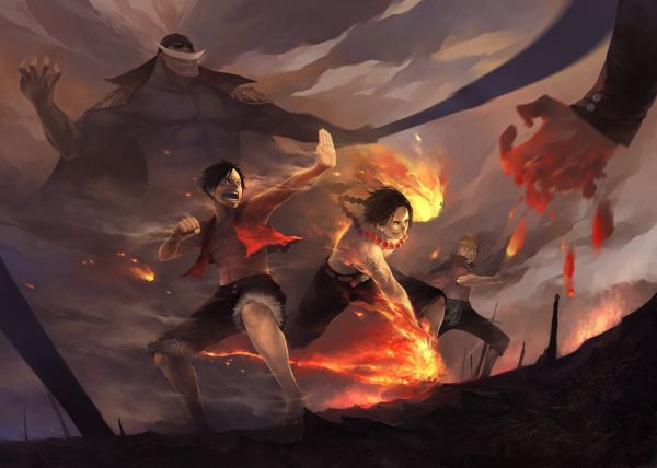 หนึ่งชิ้น,ลิง D Luffy,Portgas D Ace,ตำนาน,Sakazuki,Edward Newgate