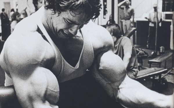 monochroom,Arnold Schwarzenegger,bodybuilder,sportscholen,uitoefenen,bodybuilding