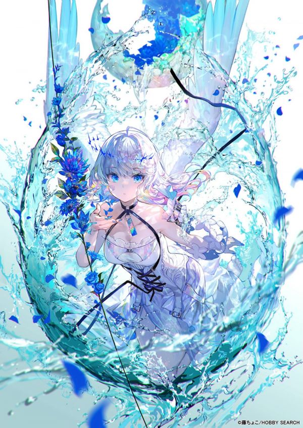 Anime,Filles anime,Fuji Choko,Affichage du portrait,eau,in water