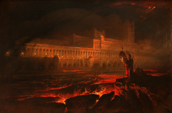 John Martin,pandemonium,hell,Satan,Devil,landscape