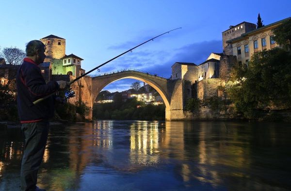 nuit, eau, réflexion, Tourisme, soir, Matin