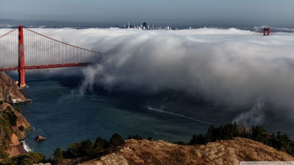 jembatan,Golden Gate Bridge,kabut,San Fransisco,1920x1080 px