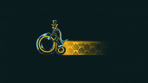 Light Cycle,Tron,1366x768 px,parody,steampunk