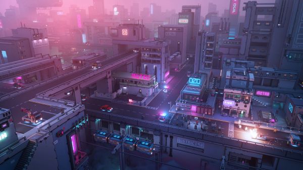 Cyberpunk,Thành phố,Neon,tương lai,Nhà nghỉ,xe hơi