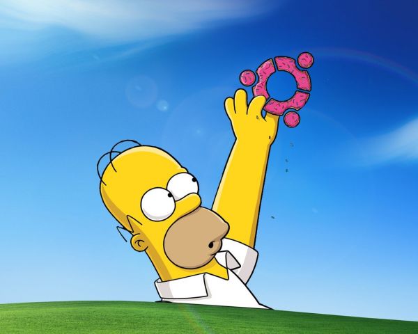 Homer Simpson,The Simpsons,1280x1024 px,GNU,Linux,Ubuntu