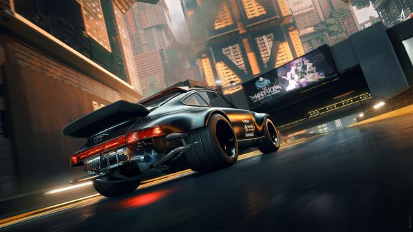 Porsche 911,cyberpunk,Cyberpunk 2077,videójátékok,digitális,digitális művészet