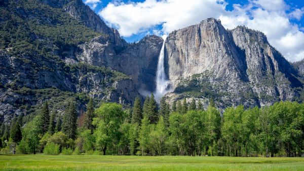 Yosemite Nationaal Park,Verenigde Staten van Amerika,natuur,waterval,bergen,hemel