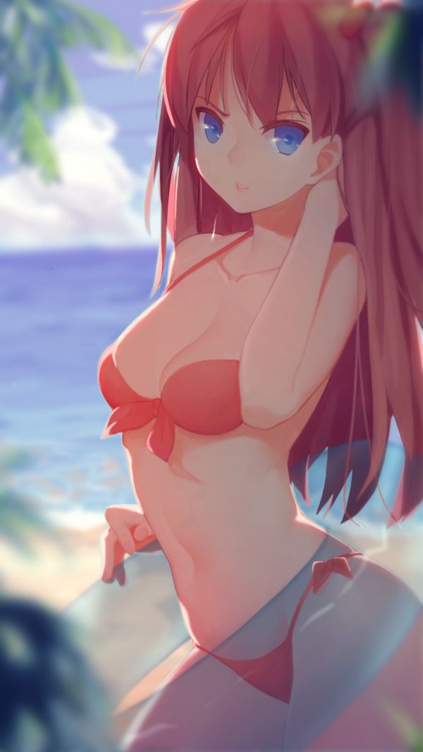 Anime,Anime cô gái,tóc dài,Neon Genesis Evangelion,Asuka Langley Soryu,Bikini