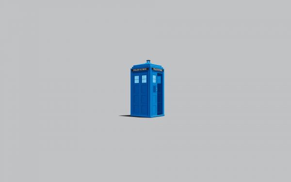 minimalisme, Doctor Who, TARDIS, belysning, enkel, uden gevind