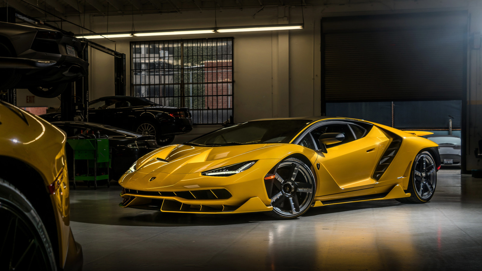 Lamborghini Centenario, Lamborghini, supercars, สีเหลือง