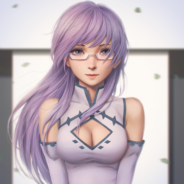 anime girls,glasses,Sheele,Akame ga Kill,violet hair,violet eyes