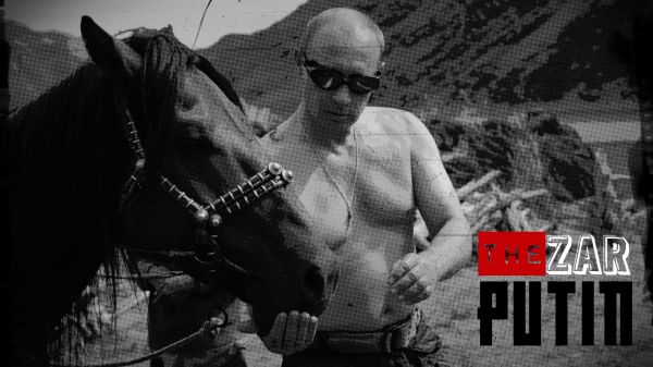 Vladimir Putin,zar,Rusland,grootste Leader,monochroom,paardenboerderij