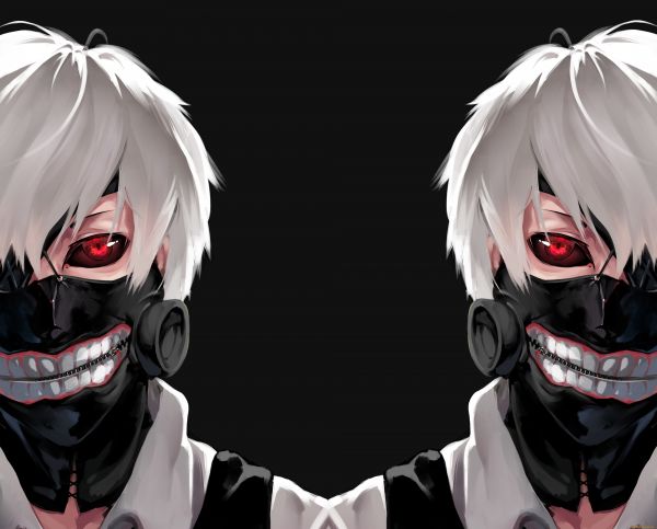 Tokyo Ghoul,Kaneki Ken,man,mask,ansikte