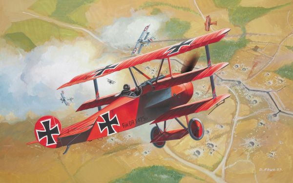 1680x1050 px,letoun,umělecká díla,Fokker DR 1,Luftwaffe,Red Baron