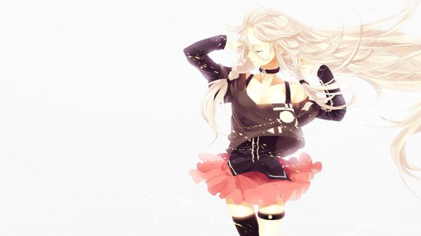 Vocaloid,IA Vocaloid,animemeisjes,eenvoudige achtergrond,blond,lang haar