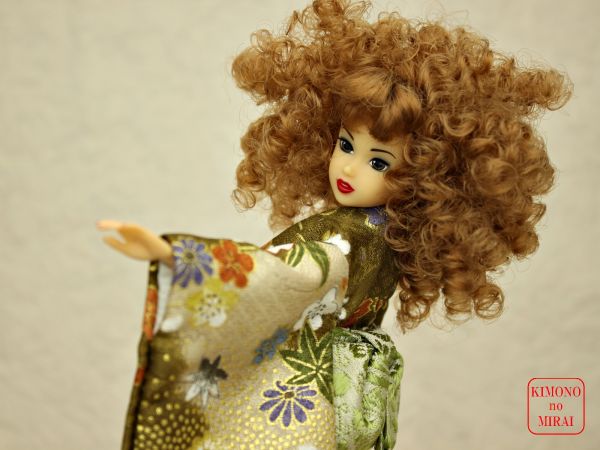 kimono,Juguete,oro,muñeca,Momoko,Furisode