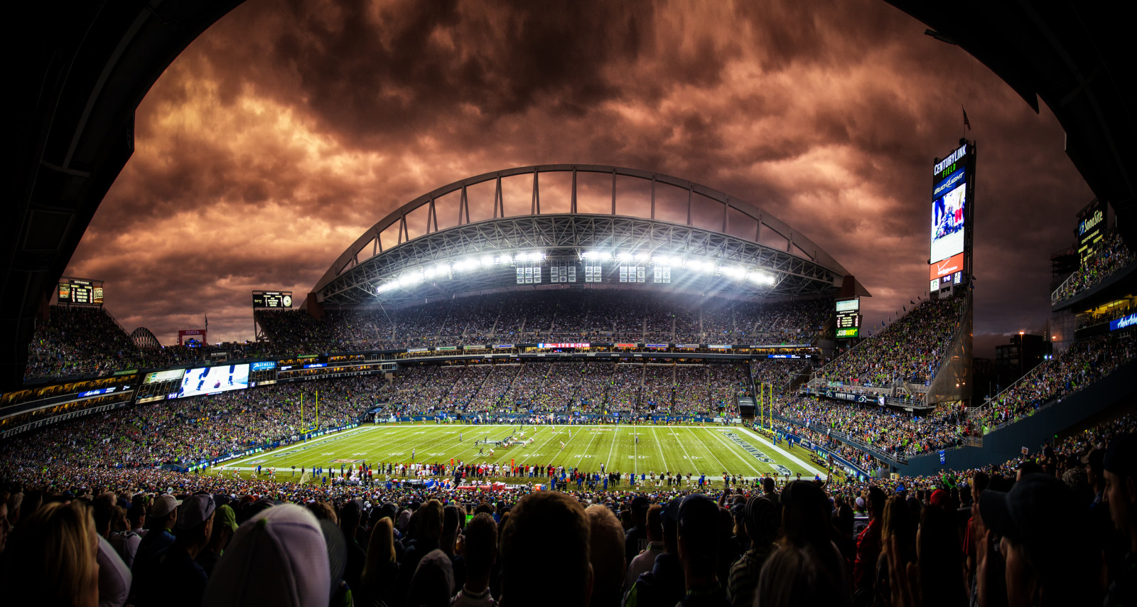 2013, 2499x1334 px, Fotbal, NFL, Qwest, Seahawks, Seattle, stadión