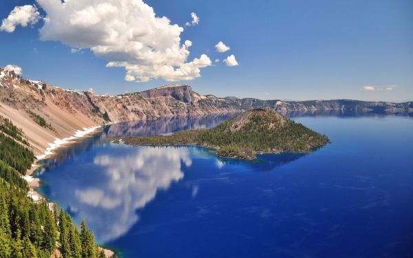 mer,Lac,la nature,réflexion,ciel,des nuages