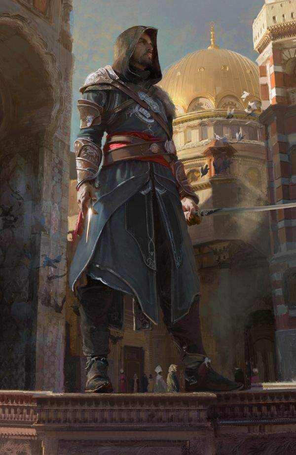 Ezio Auditore da Firenze,Assassin's Creed Revelations,artwork,digitaal,fan art,zwaard