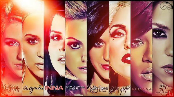 face, Lady Gaga, Shakira, emotion, Katy Perry, Rihanna