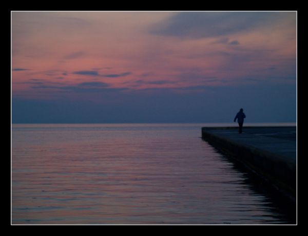 lumière du soleil, le coucher du soleil, mer, méditerranéen, baie, eau