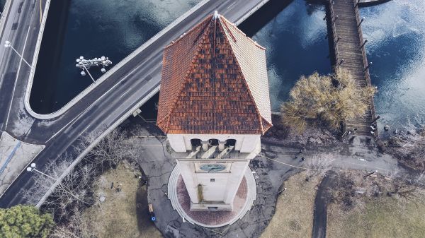 arkitektur,bygning,tårn,clocktowers,fugleperspektiv,vei