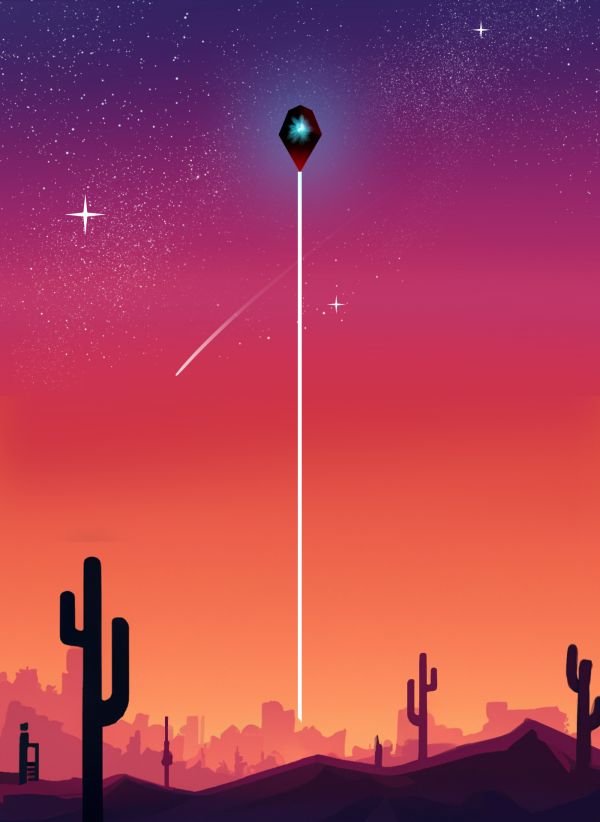 Desierto,cactus,Cielo de nadie,ciencia ficción,meteorito,estrellas