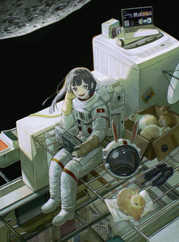 iepuri,Nijisanji,Virtual Youtuber,Tsukino Mito,ikuta41,spacesuit