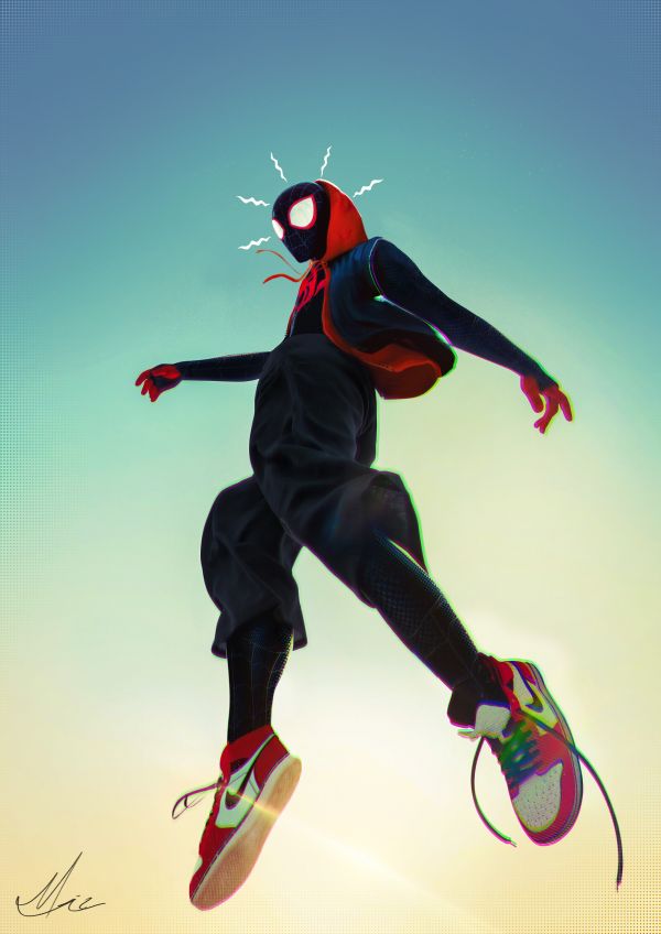 Mizuri AU,Miles Morales,Spiderman Miles Morales,漫画漫画,奇迹超级英雄,西装