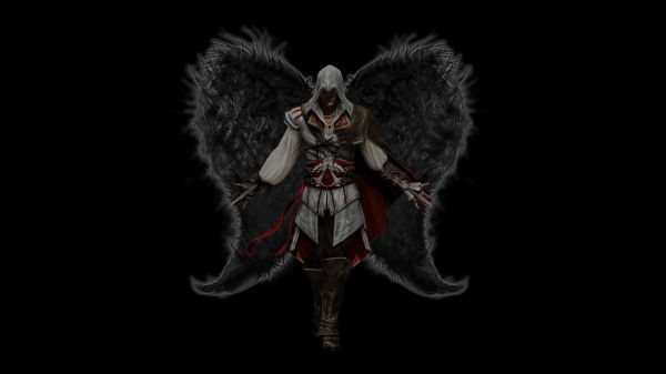 video games, demon, Assassin's Creed, Ezio Auditore da Firenze, darkness, wing