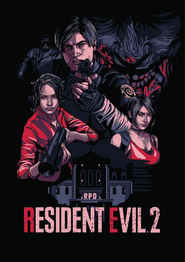 Resident Evil 2 2019,Resident Evil,Claire Redfield,Leon Kennedy,Ada wong,Tyrann