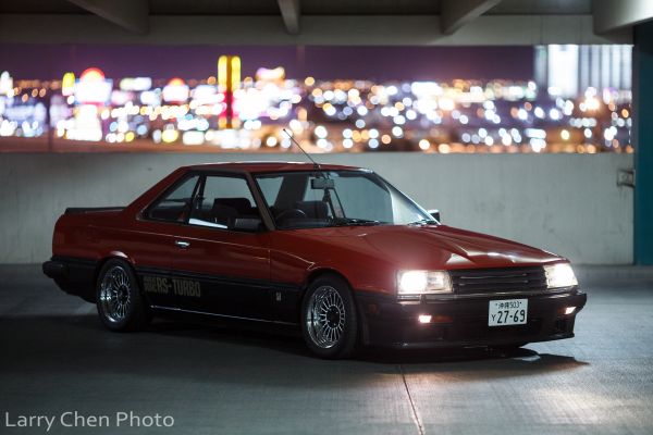 Rote Autos,JDM,Japanische Autos,Nissan Skyline,Nacht-,Lichter der Stadt